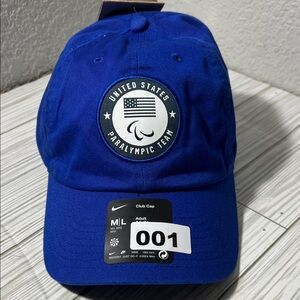 Nike Paralympic Team USA Hat club cap adjustable strap‎ blue size M/L